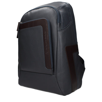 Gray Leather Backpack