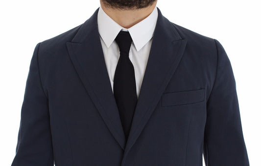 Blue Cotton Stretch Casual Blazer Dolce & Gabbana