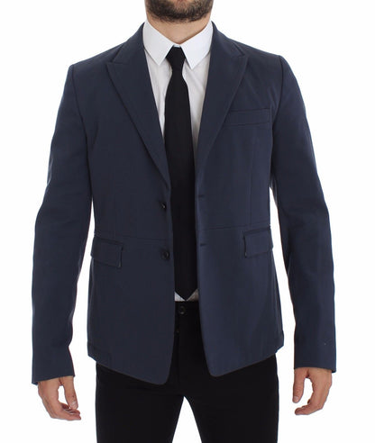 Blue Cotton Stretch Casual Blazer Dolce & Gabbana