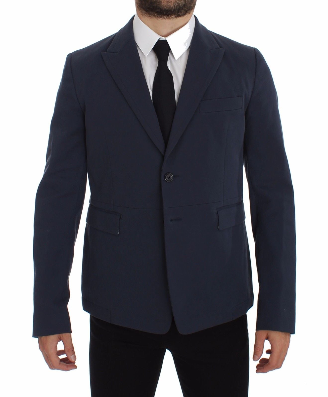 Blue Cotton Stretch Casual Blazer Dolce & Gabbana