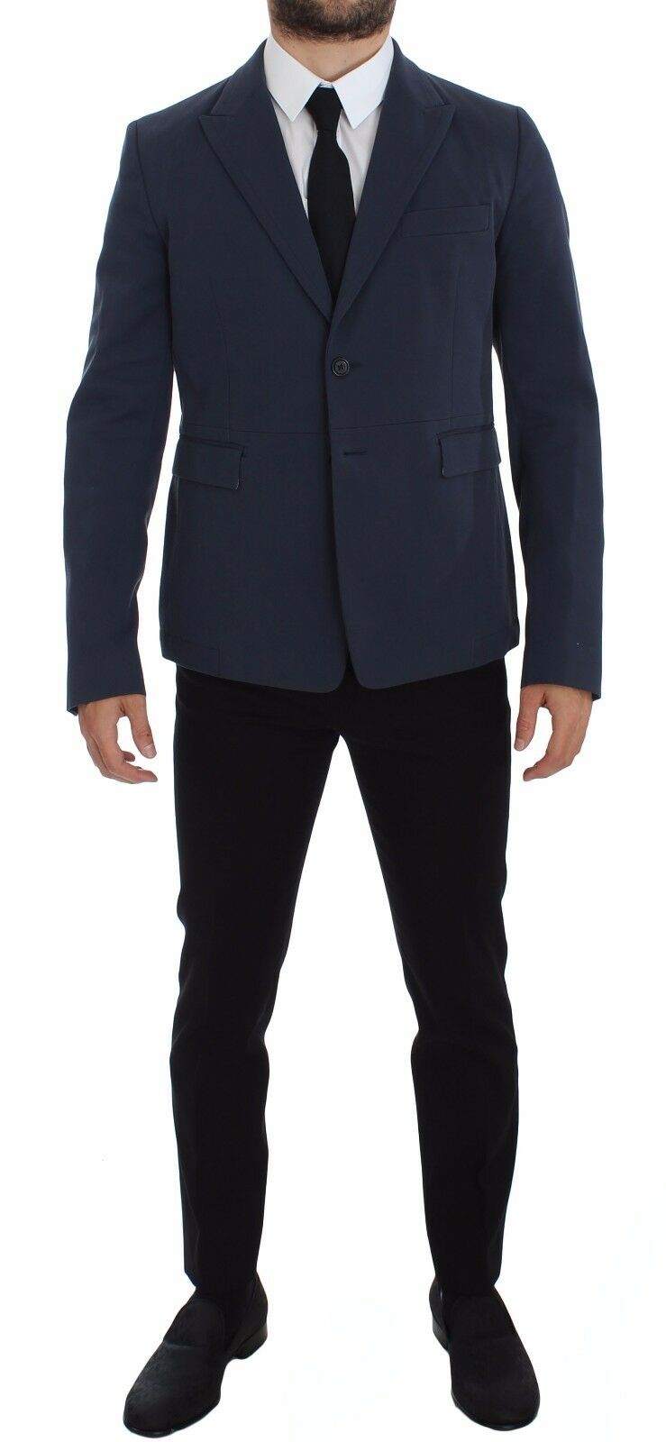 Blue Cotton Stretch Casual Blazer Dolce & Gabbana