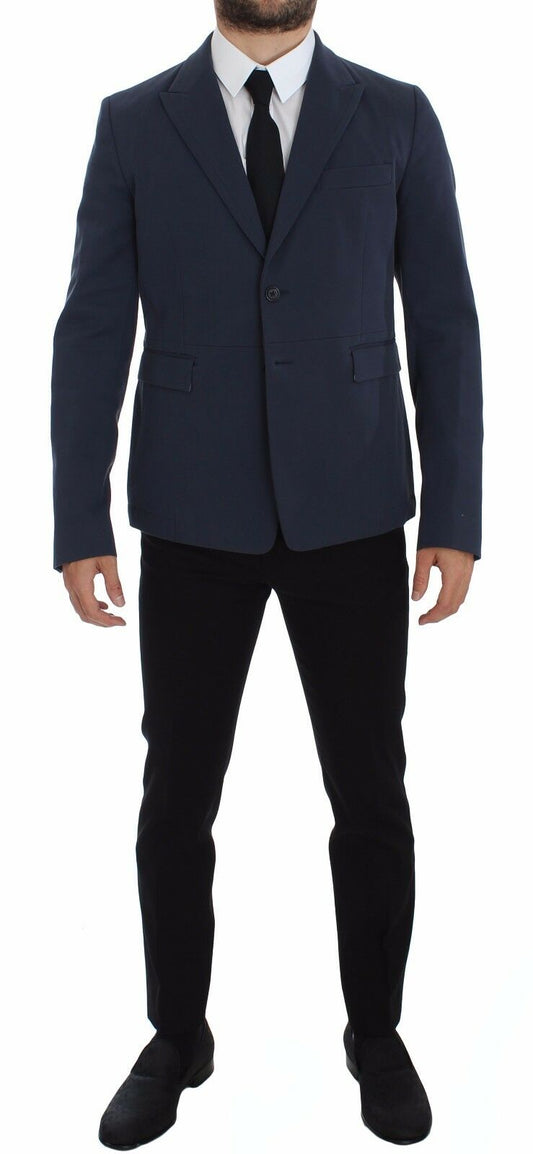 Blue Cotton Stretch Casual Blazer Dolce & Gabbana