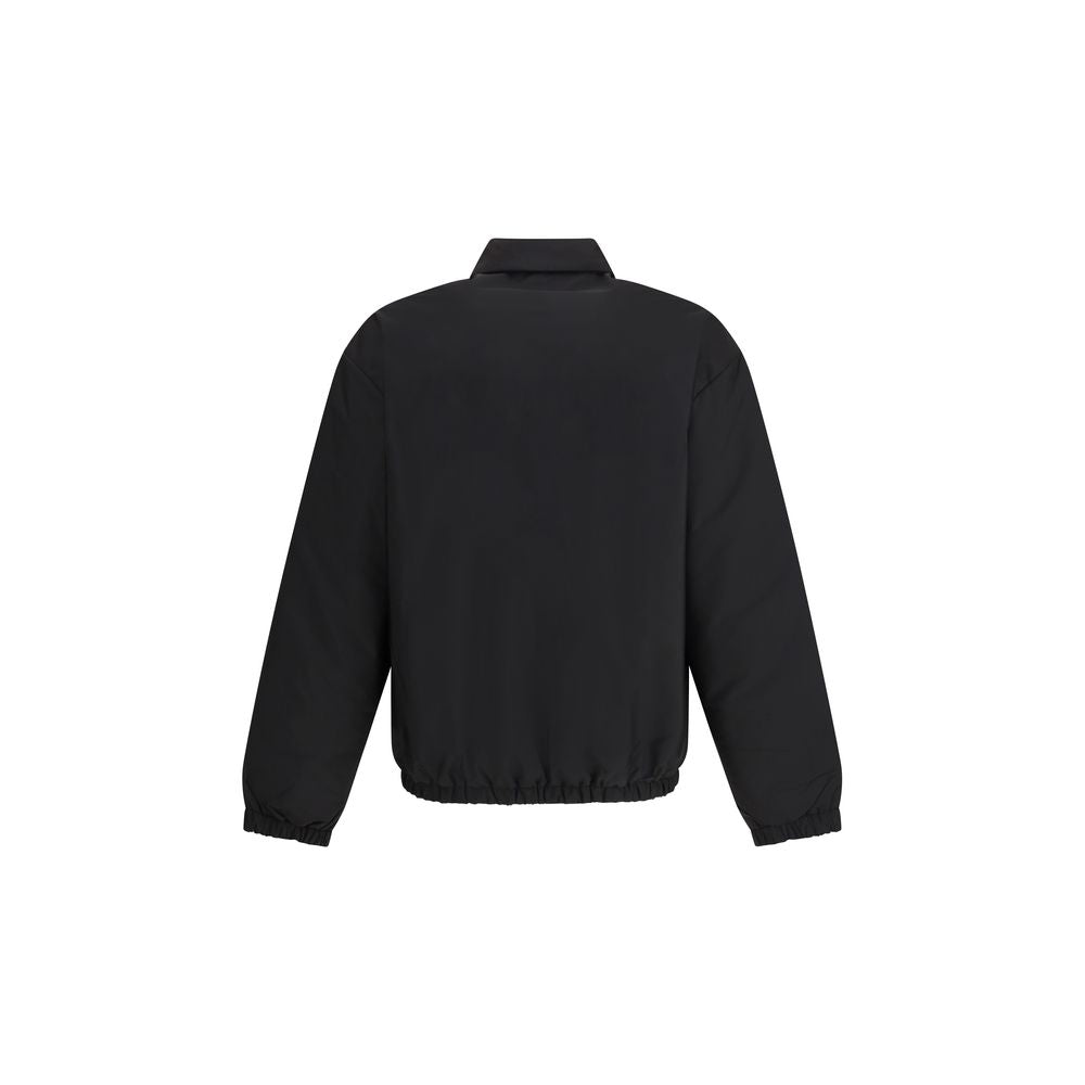 Black Recycled Polyamide Full-Length Jacket